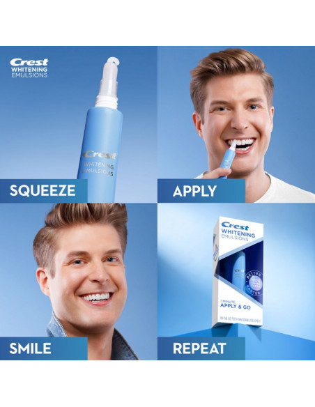 Crest Whitening Emulsions On-the-Go Leave-on Teeth Whitening Treatment with Built-In Applicator фото 6
