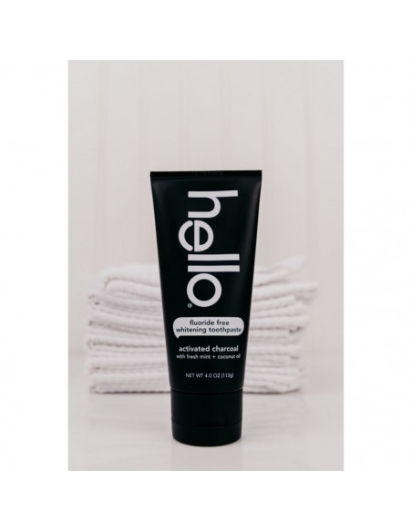 Отбеливающая зубная паста Hello Activated Charcoal Epic Whitening With Fresh Mint + Coconut Oil фото 5