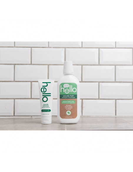 Отбеливающая зубная паста Hello Naturally Healthy Whitening Tea Tree + Coconut Oil фото 7