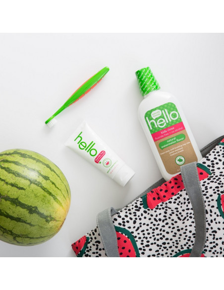 Отбеливающая зубная паста Hello Kids Fluoride Free Watermelon Natural Flavor фото 6