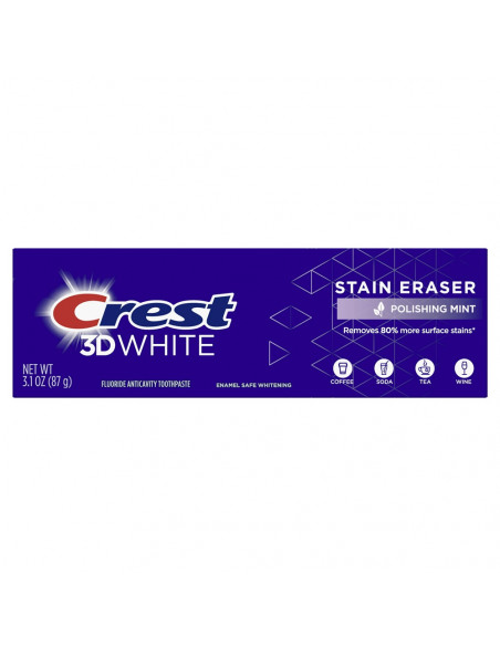 Отбеливающая зубная паста Crest 3D White Stain Eraser Polishing Mint фото 1