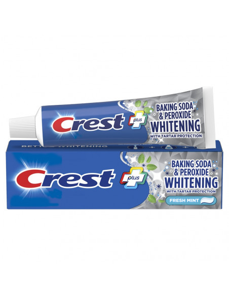 Отбеливающая зубная паста Crest Baking Soda & Peroxide Whitening with Tartar Protection фото 9