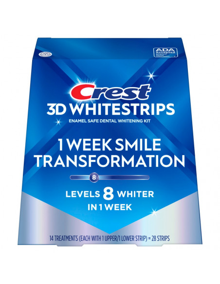 Crest 3D Whitestrips 1 Week Smile Transformation (Glamorous White) New 2025 фото 1