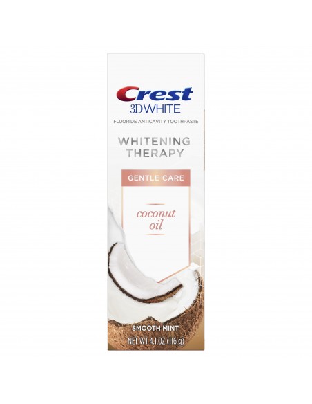 Отбеливающая зубная паста Crest 3D White Whitening Therapy Gentle Care Coconut Oil фото 1