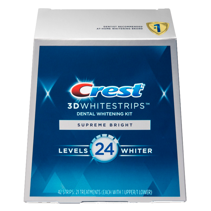 Отбеливающие полоски Crest 3D Whitestrips Supreme Bright